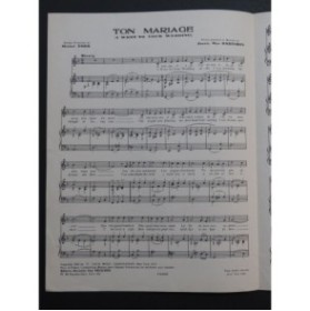 ROBINSON Jessie Mae Ton Mariage Chant Piano 1952