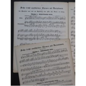 BEETHOVEN Sechs leichte ausführbare Themen mit Variationen Flûte Piano ca1870