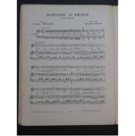 JOUVE Édouard Mariage d'Amour Chant Piano