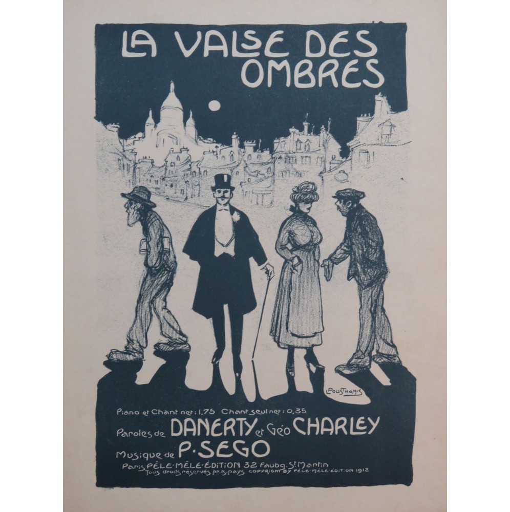SEGO Paul La Valse des Ombres Chant Piano 1912
