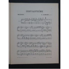 DAMARÉ Eugène Chrysanthème Piano