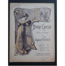 VIENET Eugène Divine Caresse Dédicace Piano ca1905