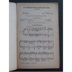 HENRION Paul Un Charcutier dans les Fers Chant Piano ca1880