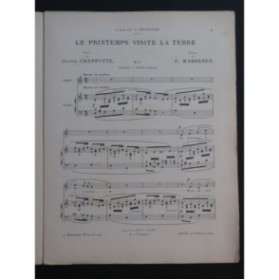MASSENET Jules Le Printemps visite la terre Chant Piano 1901