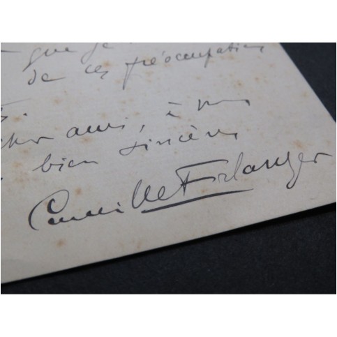 ERLANGER Camille Lettre Autographe Signée 1904