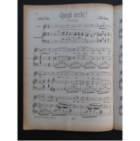 BRUNETTI Giuseppe Quegli Occhi Chant Piano XIXe siècle