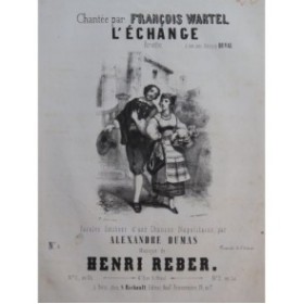 REBER Henri L'Échange Chant Piano ca1845
