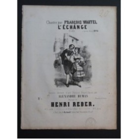 REBER Henri L'Échange Chant Piano ca1845