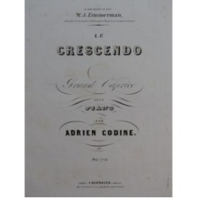 CODINE Adrien Le Crescendo Piano ca1850