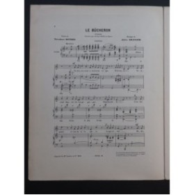 GRANIER Jules Le Bûcheron Chant Piano 1903