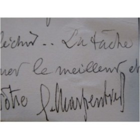 CHARPENTIER Gustave Carte visite Signature manuscrite