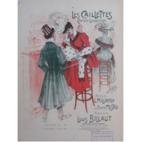 BILLAUT Louis Les Caillettes Chant Piano 1905
