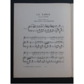 BRIOLLET et LELIÈVRE Léo La Table Chant Piano 1905
