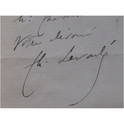 LEVADÉ Charles Lettre Autographe Signée