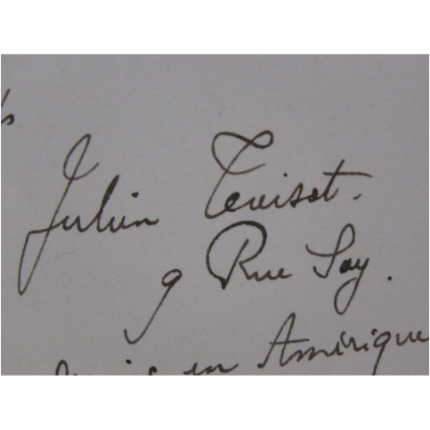 TIERSOT Julien Lettre Autographe Signée 1906