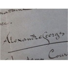 GEORGES Alexandre Lettre Autographe Signée 1922