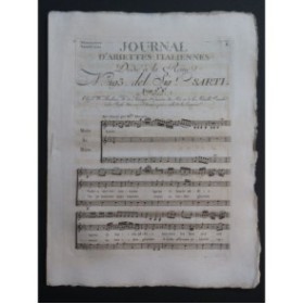 SARTI Giuseppe Vado a morir costante Chant Orchestre 1791