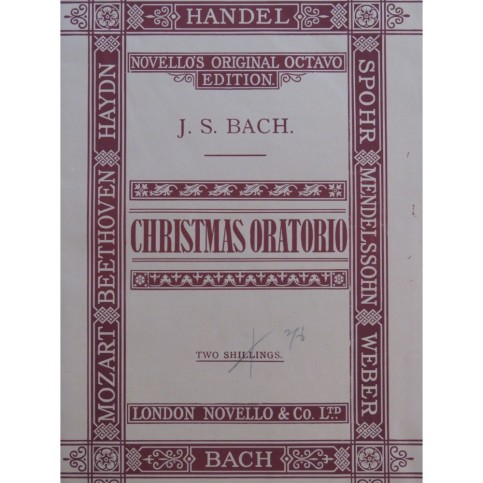 BACH J. S. Christmas Oratorio Chant Piano