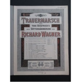 WAGNER Richard Trauermarsch Piano ca1880