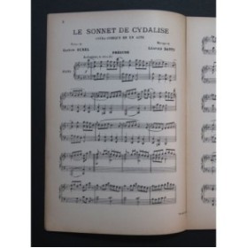 DANTY Léopold Le Sonnet de Cydalise Opéra Chant Piano