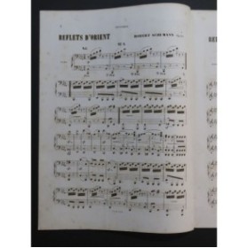 SCHUMANN Robert Reflets d'Orient Bilder aus Osten op 66 Piano 4 mains ca1860