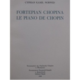 NORWID Cyprian Kamil Fortepian Chopina Le Piano de Chopin 1980