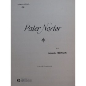 FRESSON Armande Pater Noster Chant Piano