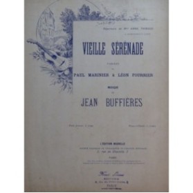 BUFFIÈRES Jean Vieille Sérénade Chant Piano