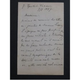 AUER Leopold Lettre Autographe Signée 1897