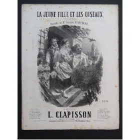 CLAPISSON Louis La Jeune Fille et les Oiseaux Chant Piano 1859