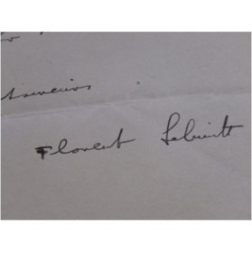 SCHMITT Florent Lettre Autographe Signée
