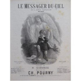 POURNY Charles Le Messager du Ciel Chant Piano ca1850