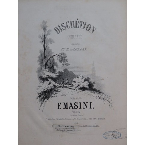 MASINI F. Discrétion Chant Piano ca1850