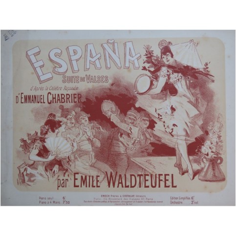 WALDTEUFEL Émile España Piano ca1885
