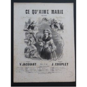 COUPLET Jules Ce qu'aime Marie Chant Piano ca1860