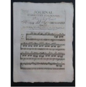 MENGOZZI Bernardo Donne chi vuol vedere Chant Orchestre 1791