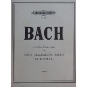 BACH J. S. 20 Leichte Stücke aus Anna Magdalena Bachs Notenbuch Piano