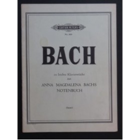 BACH J. S. 20 Leichte Stücke aus Anna Magdalena Bachs Notenbuch Piano