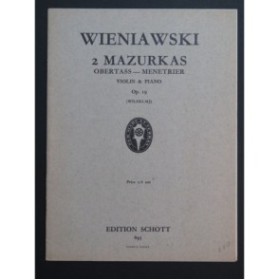 WIENIAWSKI Henri Mazurkas op 19 Piano Violon