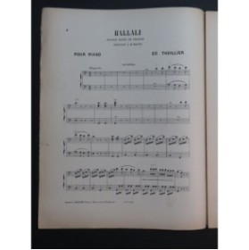THUILLIER Edmond Hallali Scène de Chasse Piano 4 mains XIXe