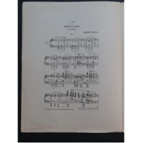 RHENÉ BATON Prélude en Ut Mineur Piano ca1910
