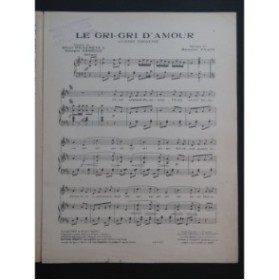 YVAIN Maurice Le Gri-Gri d'Amour Chant Piano 1920