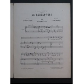 CHAMINADE Cécile Le Rendez-vous Chant Piano ca1893