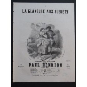 HENRION Paul La Glaneuse aux Bleuets Chant Piano 1855