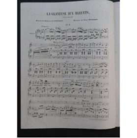 HENRION Paul La Glaneuse aux Bleuets Chant Piano 1855