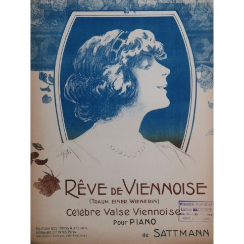 SATTMANN O. Rêve de Viennoise Piano ca1915