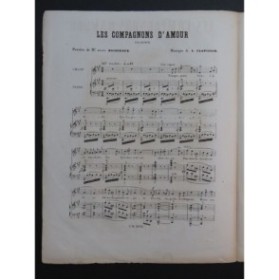CLAPISSON Louis Les Compagnons d'Amour Nanteuil Chant Piano 1859