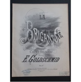 GOLDSCHMID E. La Brigantine Chant Piano ca1874