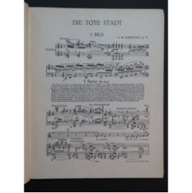 KORNGOLD Erich Wolfgang Die Tote Stadt Opéra Chant Piano 1920