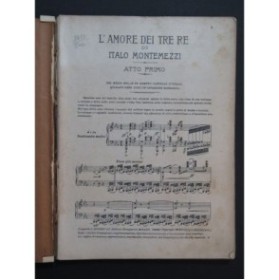 MONTEMEZZI Italo L'Amore dei tre re Opéra Chant Piano 1913
